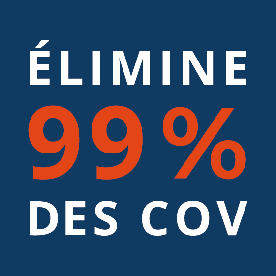 Elimine 99-9999pourcent des COV