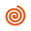 Icon oxymore - spirale ou  tourbillon orange