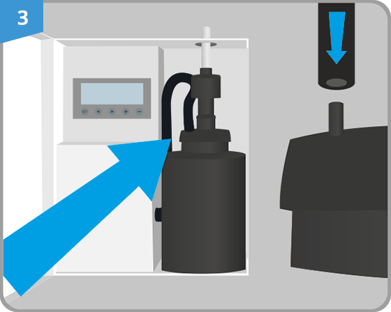 Schema utilisation des diffuseur ventury installation du flacon