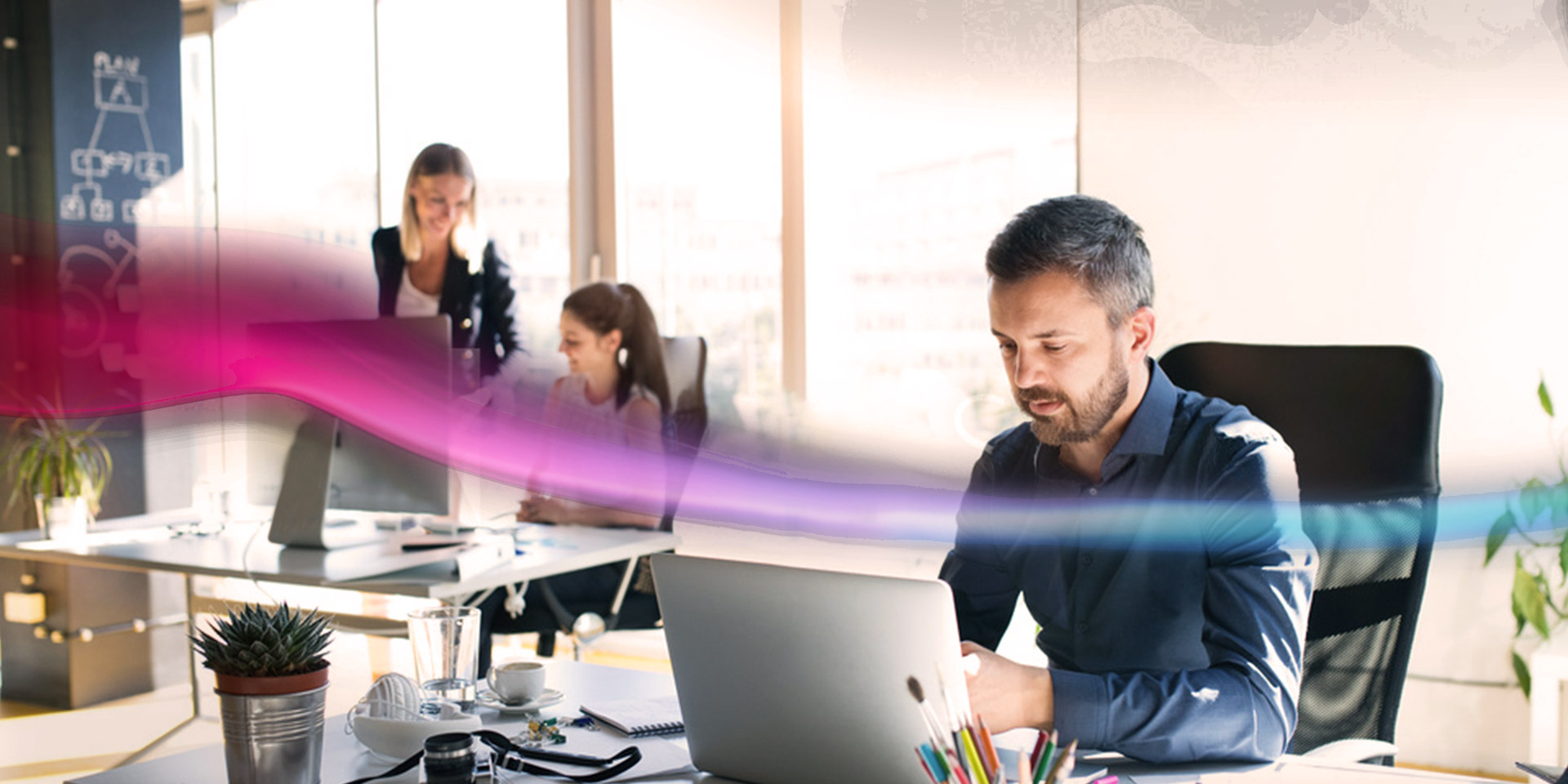 AMbiance parfumé qui se déplace dans un bureau