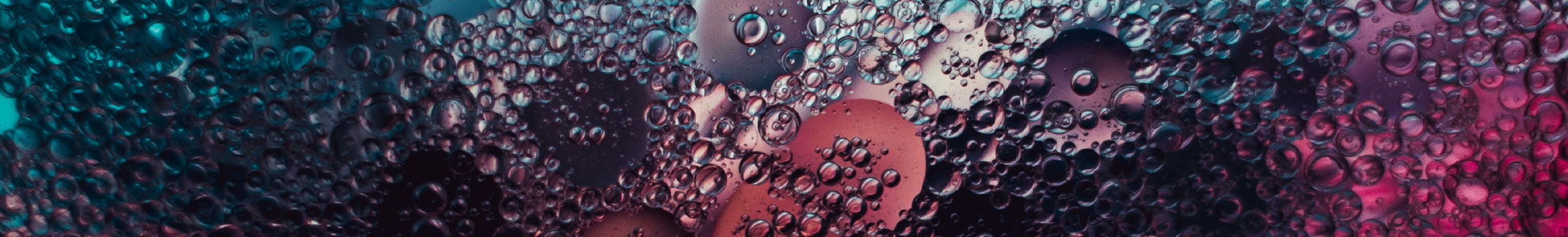Fond enzyme - particules sous forme de gouttelette - couleur en dégradé du bleu nuit au violacé