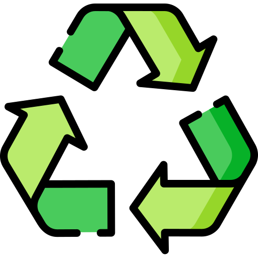 symbole du recyclage, trois flèches vertes