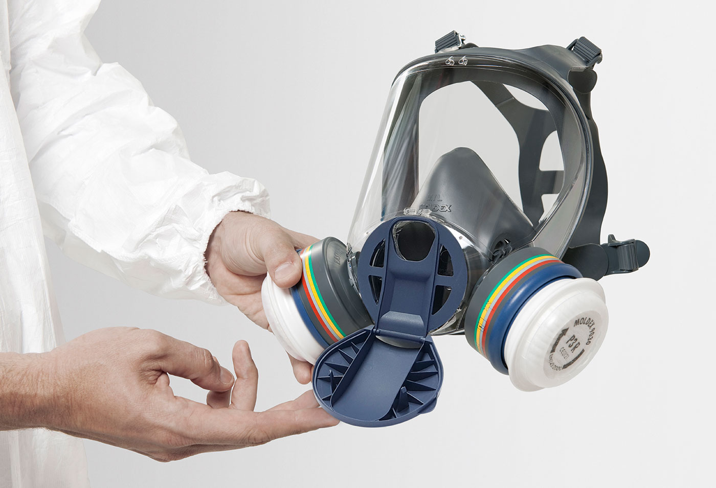 masque moldex 9000 avec compartiments ouvert 