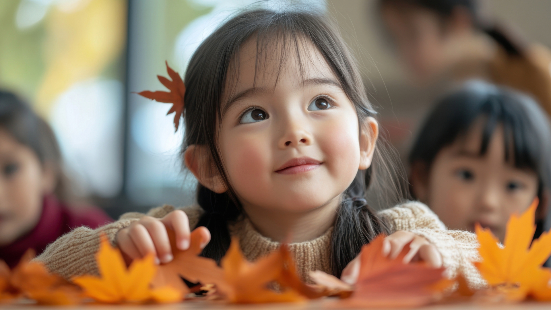 creche fille sourire