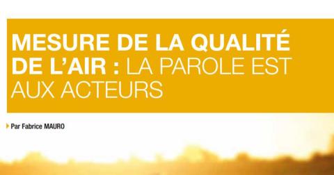 Couverture Article, Mesure de la qualité de l'air :  la parole est aux acteurs