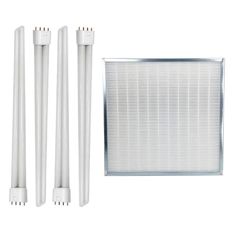 Kit entretien hurricaine - 1 filtre f7 648 et 4 lampe uva 55
